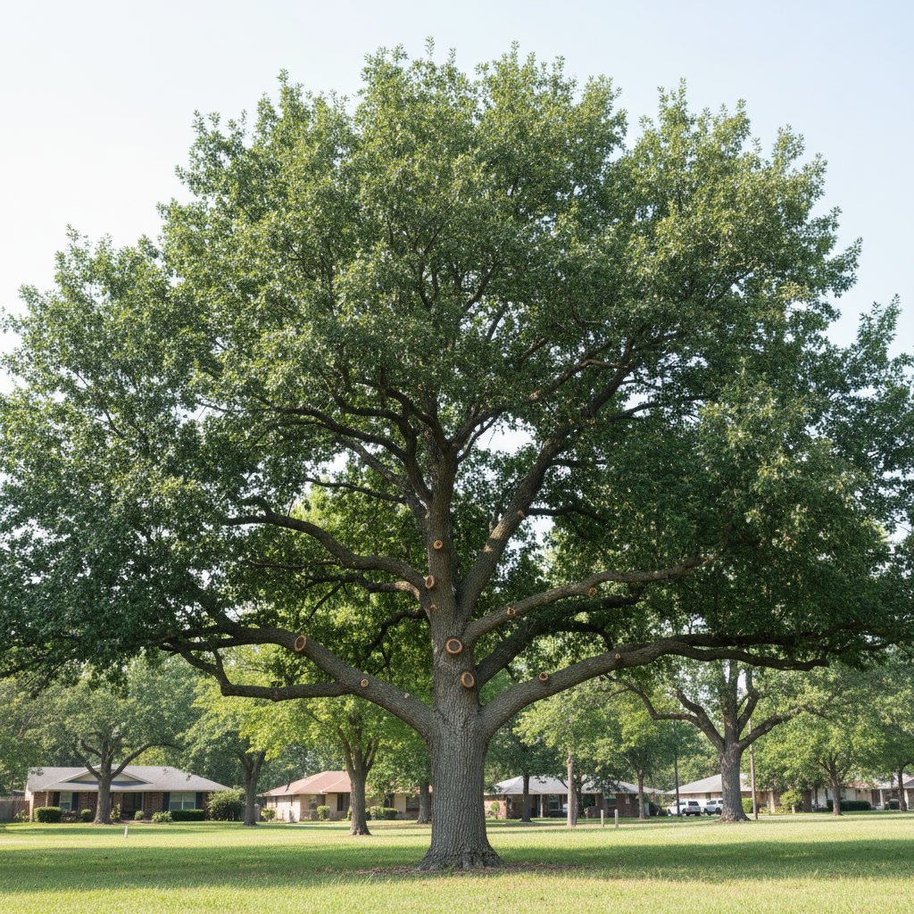 Well-maintained tree canopy showing proper structure and health after professional trimming